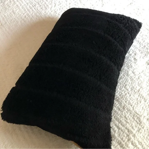 Adrienne Landau Black Faux Fur Lumbar Pillow - Picture 3 of 10